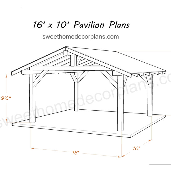 Diy 16 х 10 gable pavilion plans carport gazebo 1.jpg