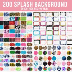 200 files splash background png file
