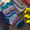 Blue-striped-hand-knitted-wool-socks-1