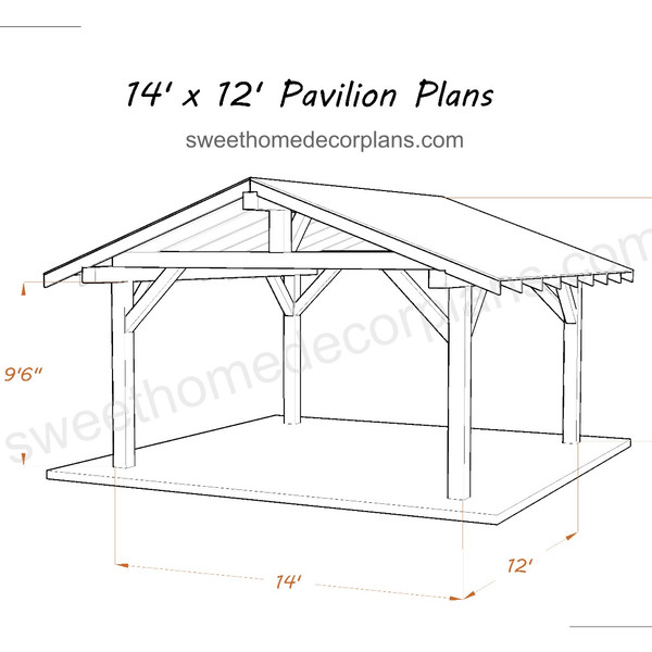 Diy 14 x 12 gable pavilion plans in pdf-1.jpg