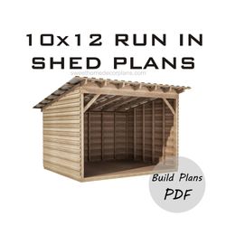 Diy 10x12 Run in shed plans in pdf. Garden shed plans. Backyard wooden shed pavilion plans for outdoor. Run in shed pdf