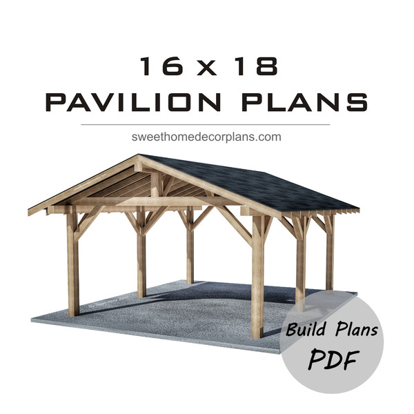 Diy 16 х 18 gable pavilion plans carport patio gazebo.jpg