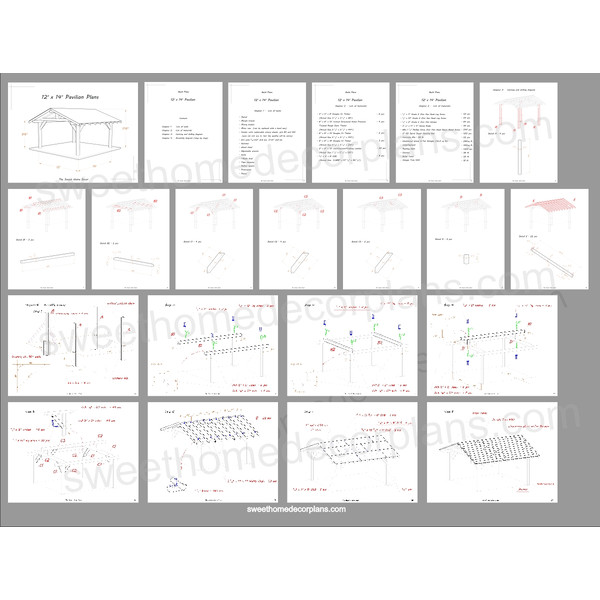 Diy 12 x 14 gable pavilion plans in pdf-1.jpg