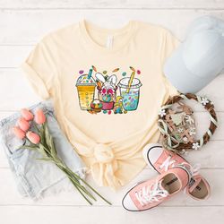 easter bunny latte shirt, bunny easter coffee lover, happy easter shirt, bunny family easter, bunny coffee shirt, coffee