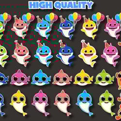 378 files baby shark bundle svg