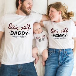 family christmas shirts, matching family shirts, funny family shirts, matching christmas shirts, reindeer letters, perso