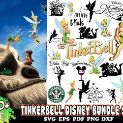 100 tinkerbell bundle svg, disney svg, tinkerbell svg