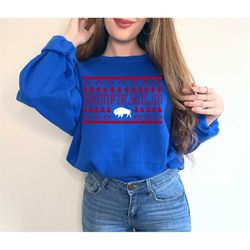 buffalo bills- ugly christmas sweater vibes- unisex sweatshirt- adult-toddler-youth