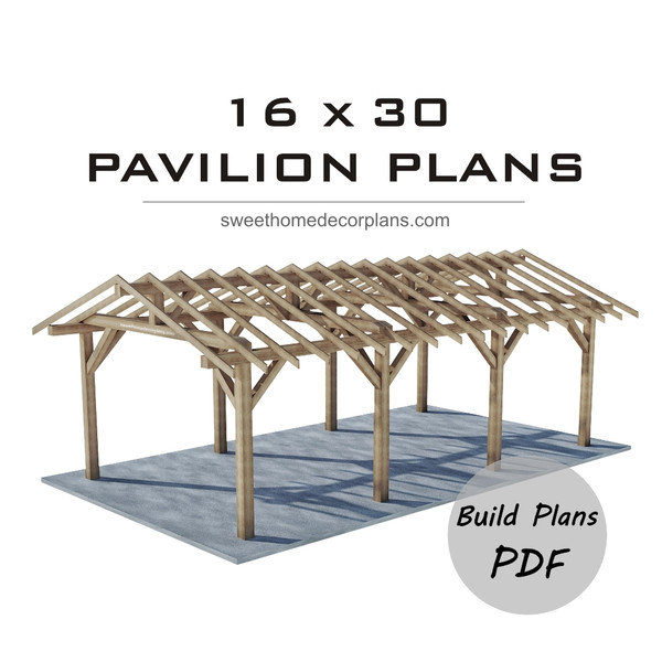 Diy 16 х 30 gable pavilion plans carport gazebo 2.jpg
