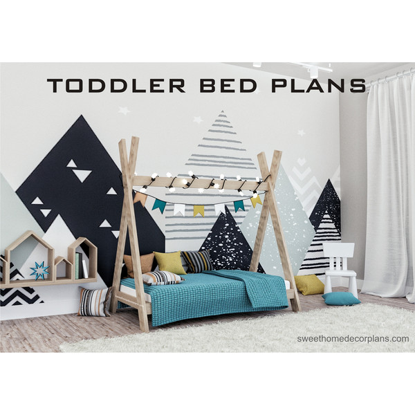 diy wooden teepee toddler bed plans-1.jpg