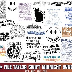 80 file taylor swift midnight bundle svg
