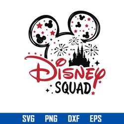 disney squad svg, castle firework mickey ears svg, disney svg, png dxf eps digital file