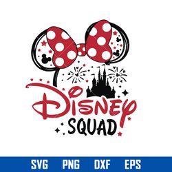 disney squad svg, castle firework minnie ears svg, disney svg, png dxf eps digital file