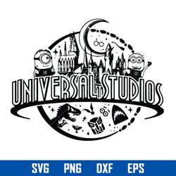 universal studios svg, magic kingdom svg, minion svg, png dxf  eps file