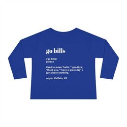 unisex kids long sleeve buffalo bills shirt, buffalo bills toddler shirt, buffalo bills fan gift, bills gift for kids