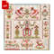 Cross Stitch Christmas Sampler De Noel Angels Retro Scheme Pdf 1