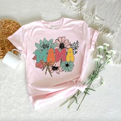 floral mama shirt, mama sublimation, mom shirt, retro mama tee, summer mama t-shirt, spring mama tee, vintage mama  shir