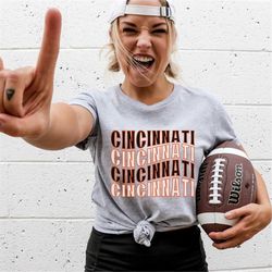 cincinnati bengals shirt, cincinnati bengals, woman's bengals shirt, retro football tee, bengals football, cincinnati fo