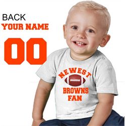 browns baby shirt infant t-shirt sport customized personalized name and number child boy kid's shower