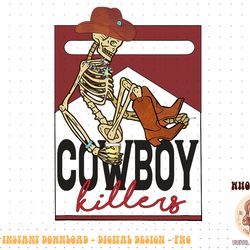 western cowboy vintage punchy cowboy killers skull skeleton png