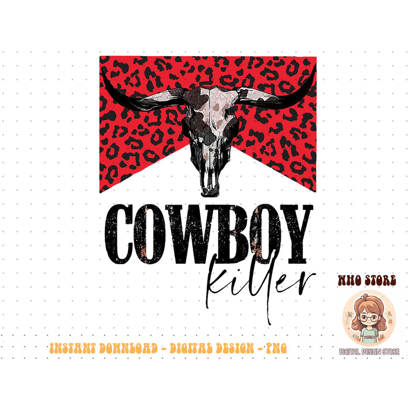 Western Cowgirl Leopard Punchy Cowboy Killers Bull Horn T-Shirt copy.jpg