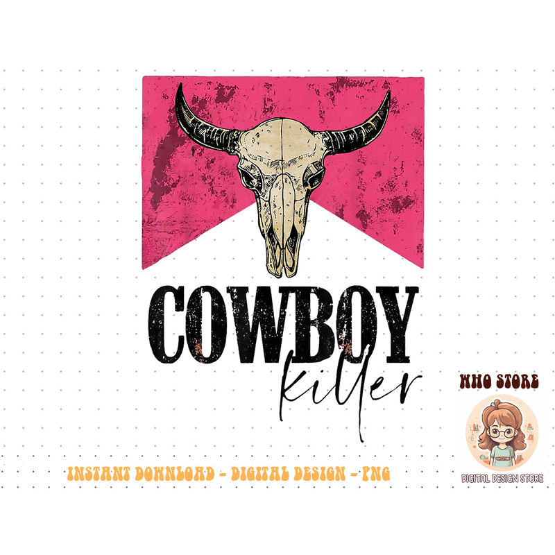 Western Cowgirl vintage Punchy Cowboy Killers bull horn T-Shirt copy.jpg