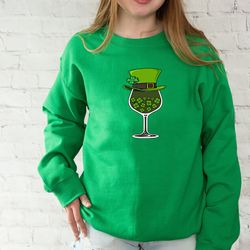happy st. patrick's day sweatshirt, shamrock drinking sweater, lucky charm shirt, lucky shirt, rainbow shamrock shirt