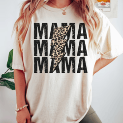 Comfort Colors Mama Shirt, Leopard Mama Shirt, Mom Shirt, Mother's Day Shirt, Mama Tshirt, Retro Mama Shirt, Mama Tees