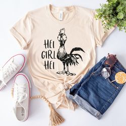 hei girl hei shirt, disney moana hei hei t-shirt, disney vacation shirt, gift for women, moana t-shirt, rooster shirt, m