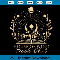 house of wind book club tshirt design svg cutting digital file