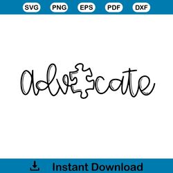 advocate autism awareness month shirt design svg file for cricut