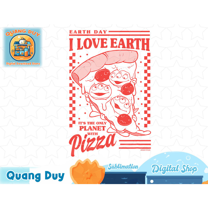 Disney and Pixar s Toy Story Aliens I Love Earth Day Pizza T-Shirt copy.jpg