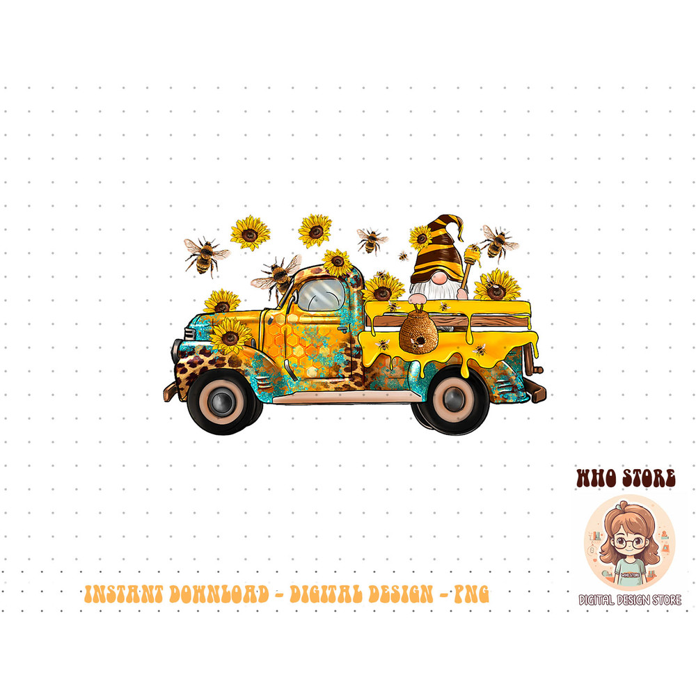 Western Gnome Truck With Bee And Sunflowers T-Shirt copy.jpg