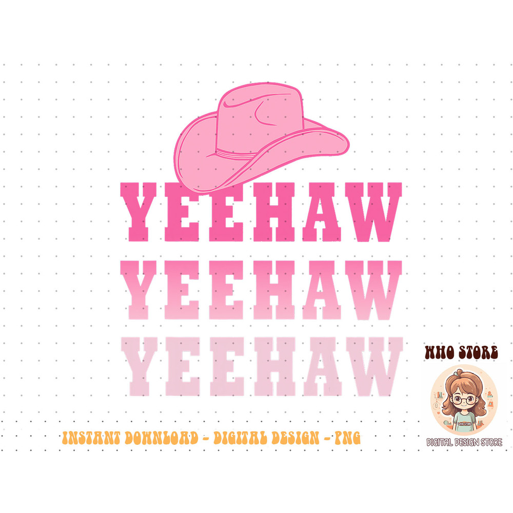 Yeehaw Cowboy Cowgirl Pink Wild Western Country Rodeo T-Shirt copy.jpg