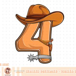 4 year old cowboy western 4th birthday party png