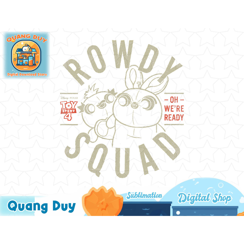 Disney Pixar Toy Story 4 Duck Bunny Rowdy Squad Poster T-Shirt copy.jpg
