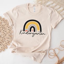 kindergarten rainbow shirt, teacher gift ideas, rainbow shirt, back to school, rainbow teacher shirt, kindergarten shirt