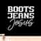 Boots Jeans Jesus Country Girls Christian Cowgirl T-Shirt copy.jpg