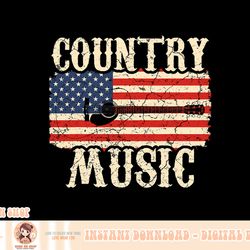 country music retro vintage guitar american flag png
