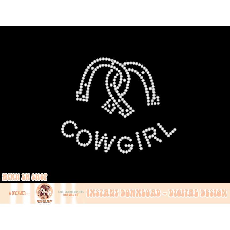 Cowgirl T-Shirt - Cool western cow girl horseshoe tee shirt copy.jpg