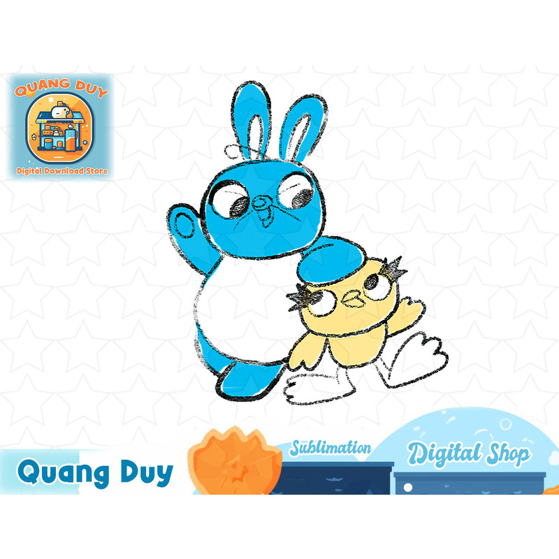 Disney Pixar Toy Story 4 Ducky and Bunny Sketch T-Shirt copy.jpg