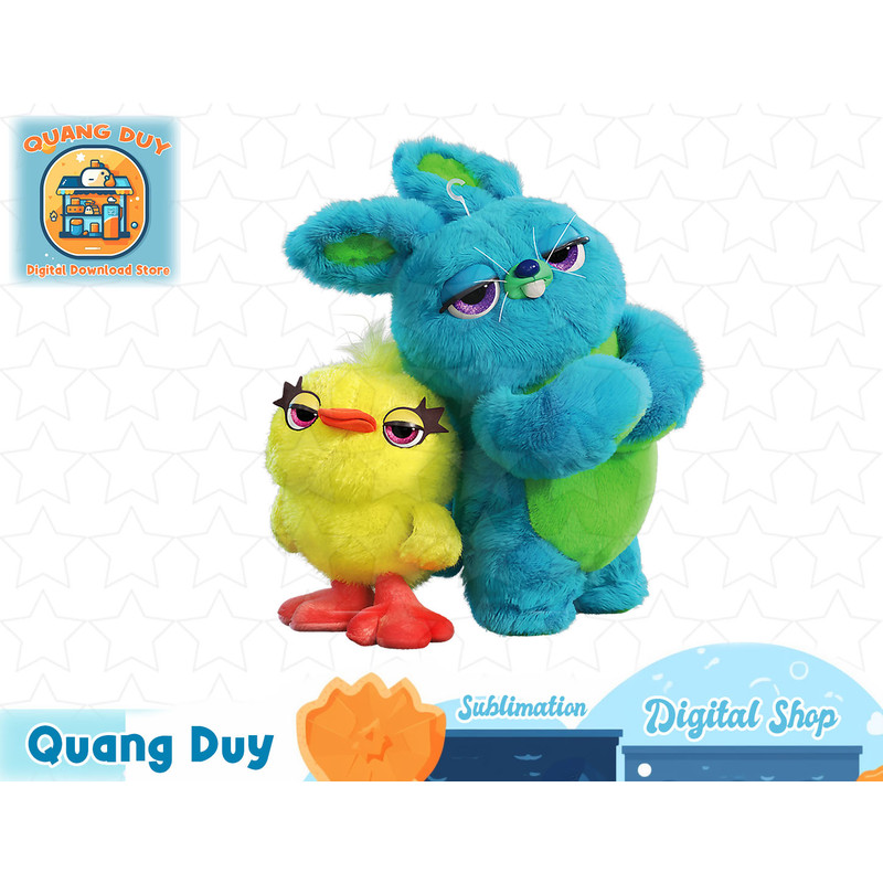 Disney Pixar Toy Story 4 Ducky and Bunny Tough Pose T-Shirt copy.jpg