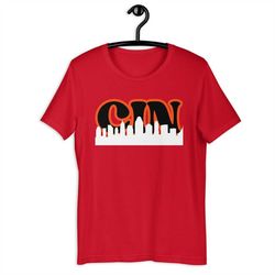 cin cincinnati skyline cincinnati bengals unisex t-shirt