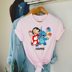 lilo and stitch ice cream disney shirt, ohana shirt, i am going to disney shirt, disneyland trip shirt, disney snack fam