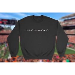 retro bengals crewneck sweatshirt | cincinnati football | who dey | cincy | bengals minimalist women's shirt