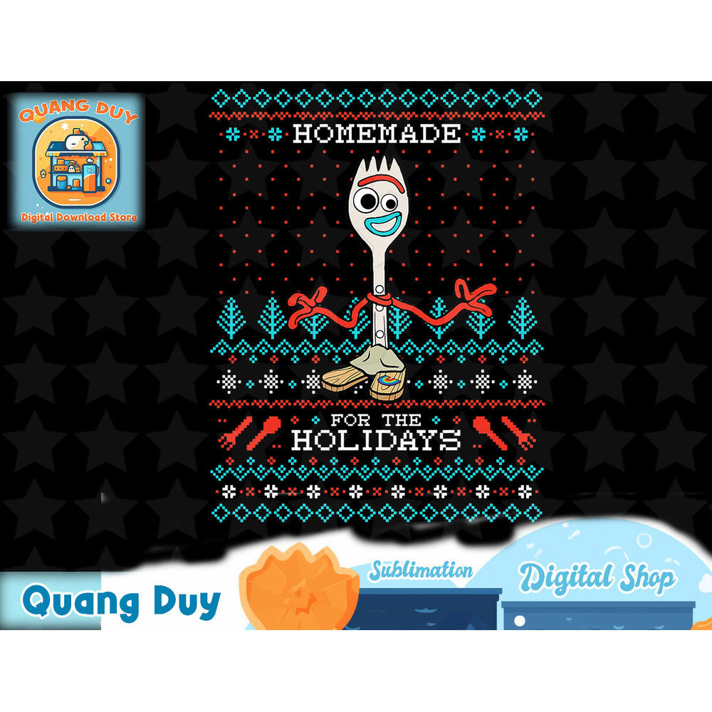 Disney PIXAR Toy Story 4 Forky Holiday Sweater T-Shirt copy.jpg