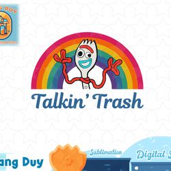 disney pixar toy story 4 forky talkin trash rainbow poster t-shirt copy