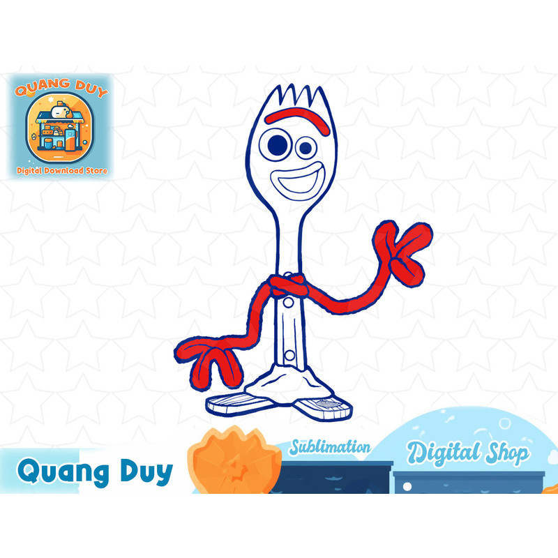 Disney Pixar Toy Story 4 Forky Waves Hi T-Shirt T-Shirt copy.jpg