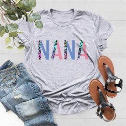 nana t-shirt, leopard print shirts, nana shirt, nana gift, gift for nana, new nana, pregnancy announcement reveal mimi,