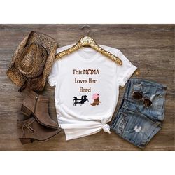 this moma loves her herd, highland cow mama, farm mother shirt, funny mother's day tee, country mama shirt, cowgirl moth